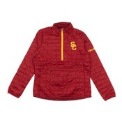 USC Trojans Women's 289C Cardinal SC Interlock Reversible 1/2 Zip Packable Jacket
